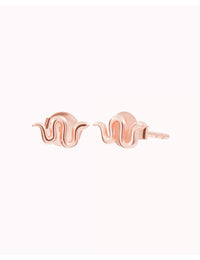 Petites boucles d'oreilles à tige en forme de serpent