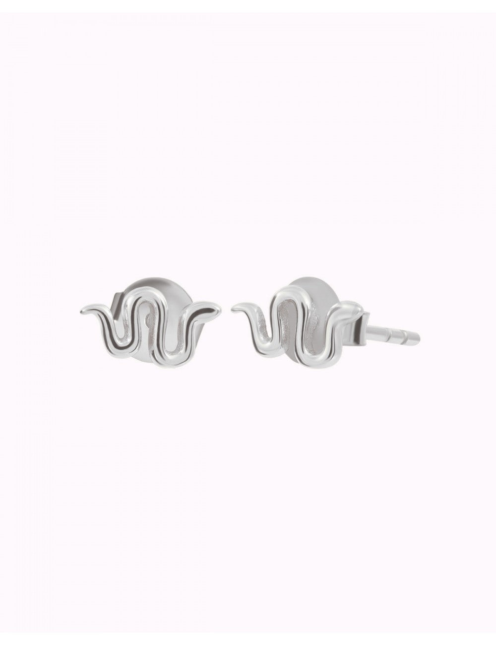 Petites boucles d'oreilles à tige en forme de serpent