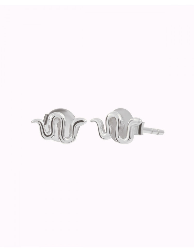 Petites boucles d'oreilles à tige en forme de serpent