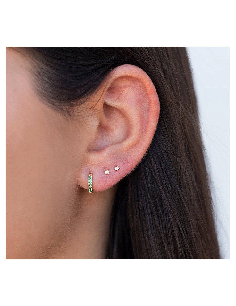Pendientes stud pequeños en forma de estrella - Tamaño pequeño