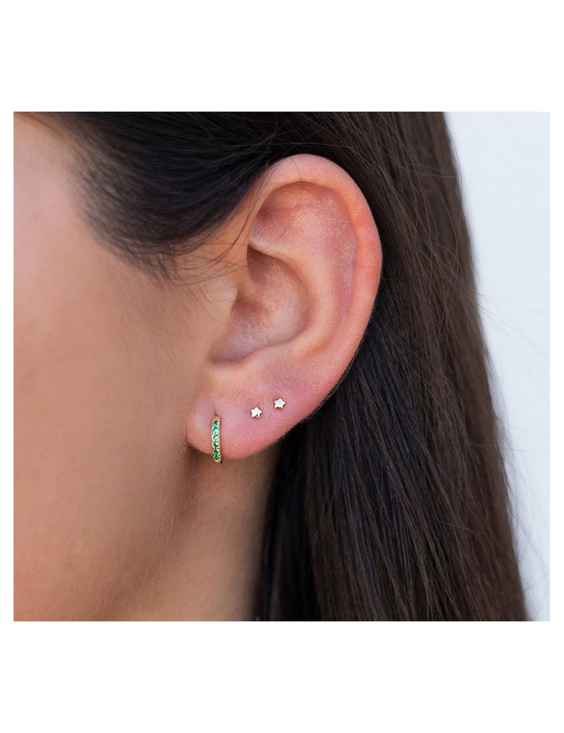 Pendientes stud pequeños en forma de estrella - Tamaño pequeño