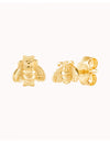 Pendientes stud pequeños en forma de abeja mini