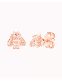 Pendientes stud pequeños en forma de abeja mini