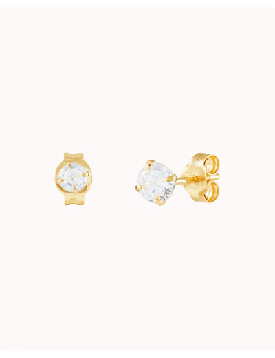 Invisible Prongs CZ Stud Earrings - Two sizes available