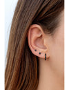 Pendientes stud pequeños con circonitas con garras invisibles - Dos tamaños disponibles