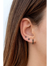 Pendientes stud pequeños con circonitas con garras invisibles - Dos tamaños disponibles