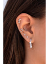 Pendientes stud pequeños con circonitas con garras invisibles - Dos tamaños disponibles