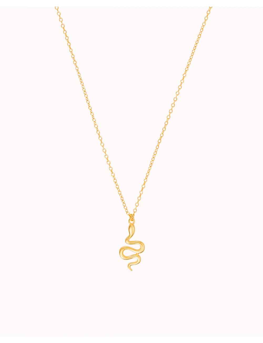 Collar de cadena con colgante en forma de serpiente