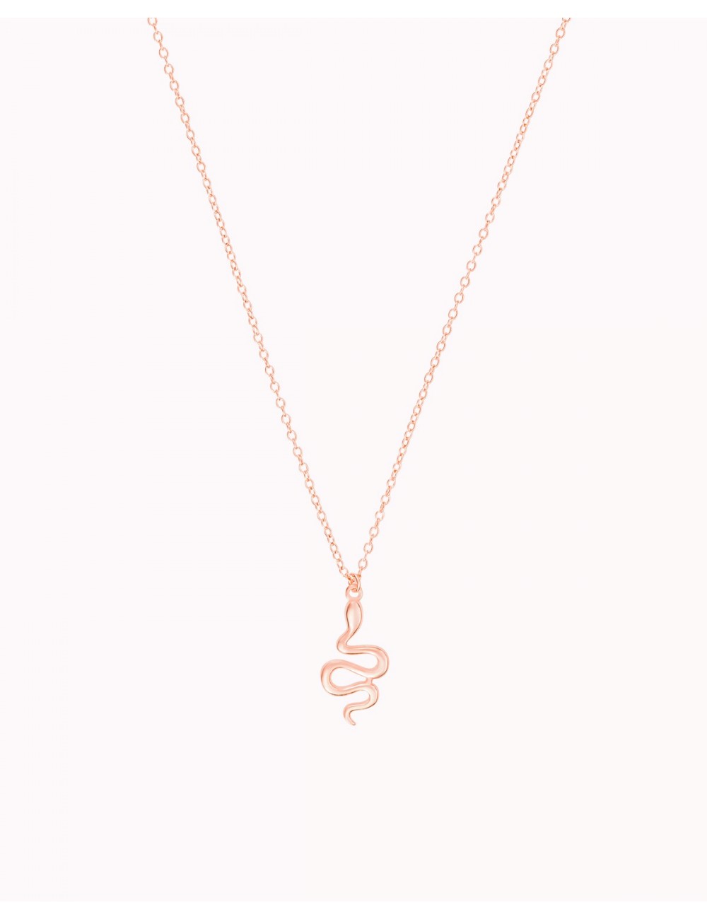 Collar de cadena con colgante en forma de serpiente