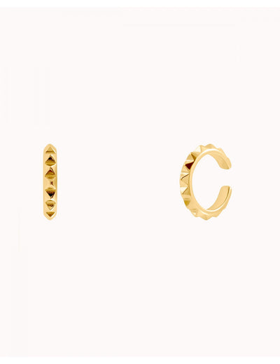 Pendientes ear cuff conch de pinchos