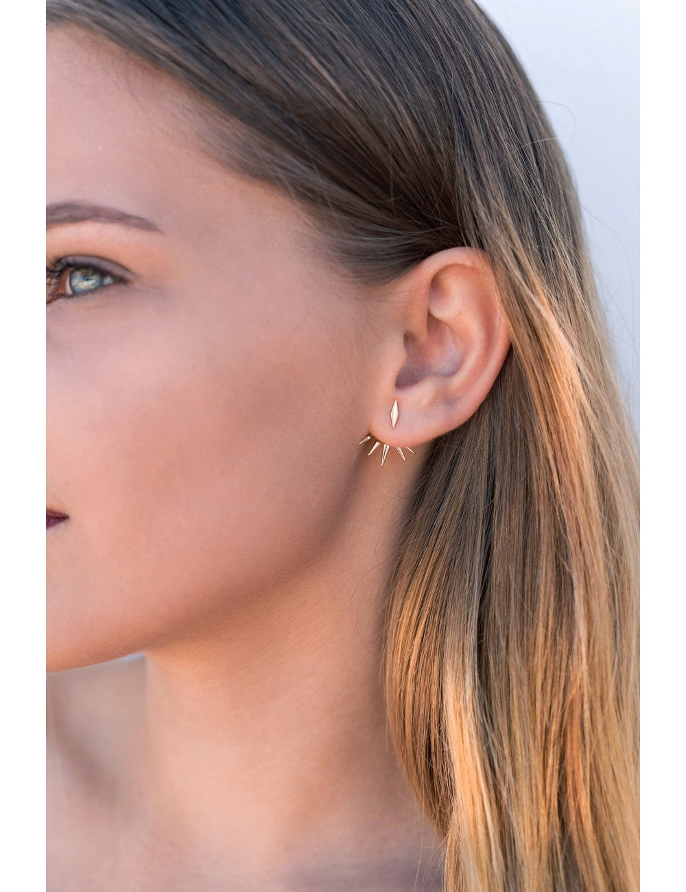 Pendientes ear jacket con pinchos