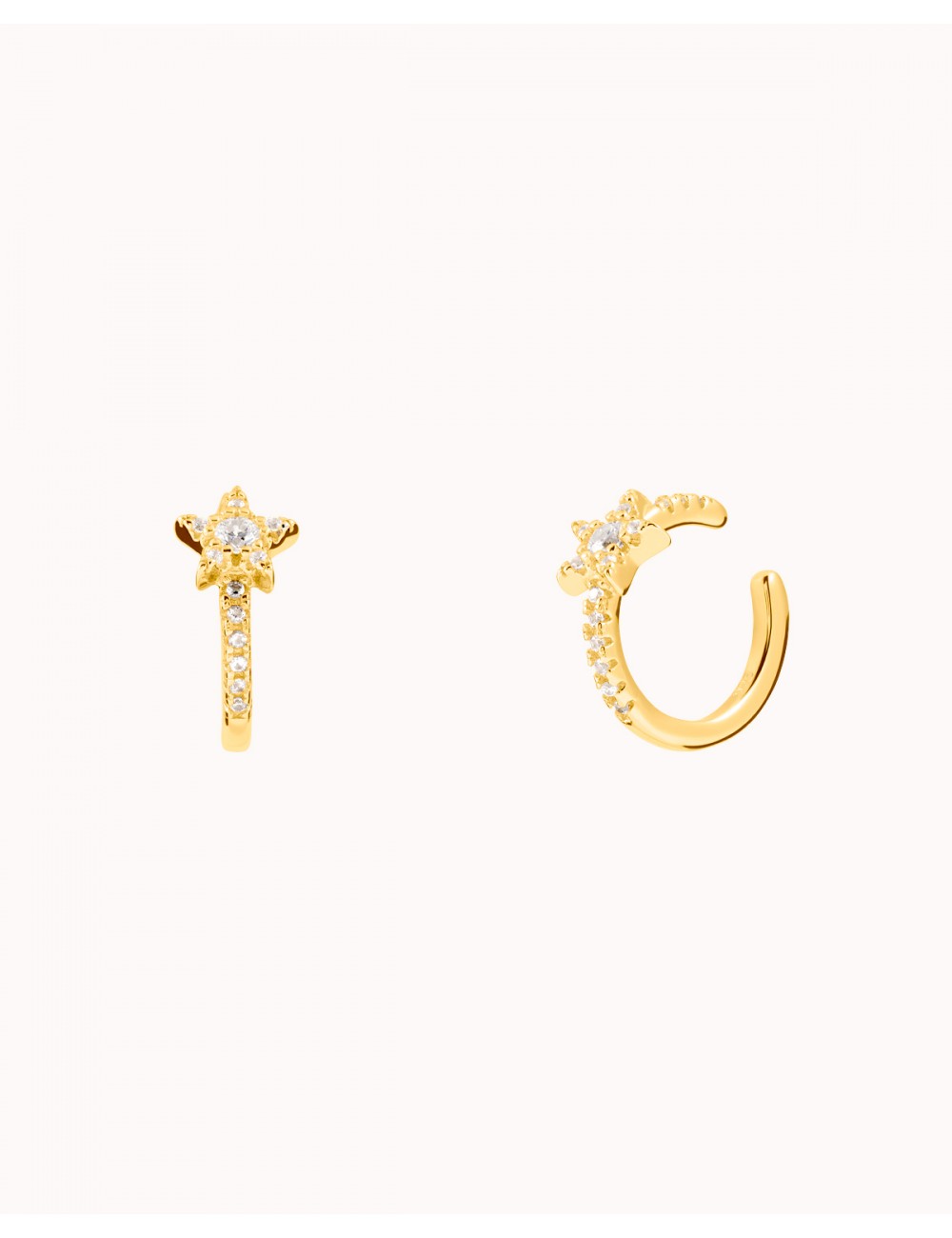 Star Conch Ear Cuff Ohrringe mit Pavé-gefassten Zirkonen