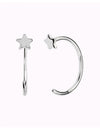 Star Open Huggie Hoop Earrings - Ear hugger