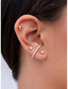 Pendientes stud en forma de estrella con circonitas en pavé