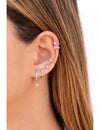 Pendientes stud en forma de estrella con circonitas en pavé