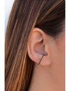 Boucles d'oreilles à tige avec zircons noirs