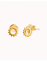 Pendientes stud en forma de sol