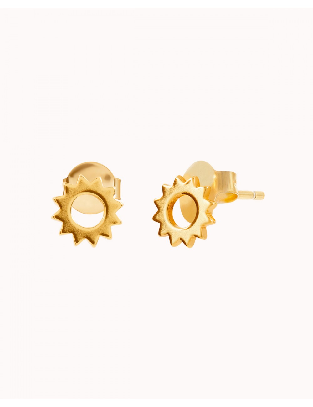 Pendientes stud en forma de sol