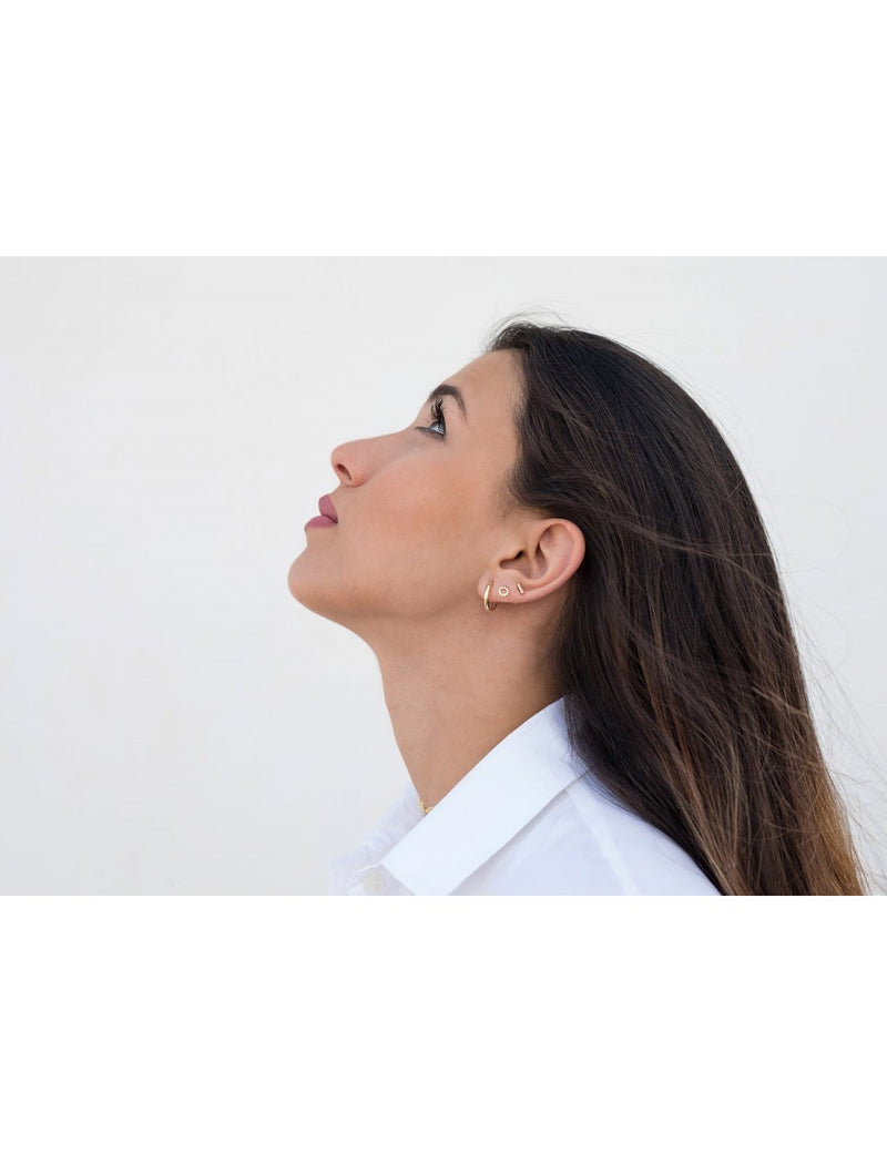 Pendientes stud en forma de sol