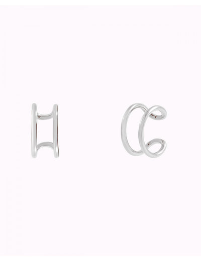 Ear cuff conch fino de doble banda