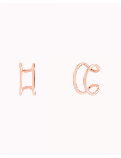 Ear cuff conch fino de doble banda