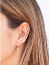 Dünne Conch-Ohrmanschette mit Doppelband