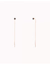 Pendientes threader con circonita engastada en 6 garras