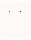 Pendientes threader con circonita engastada en 6 garras