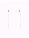 Pendientes threader con circonita engastada en 6 garras